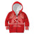 Personalised In September We Wear Red Kid Hoodie Polynesia Blood Cancer Awareness
