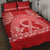 Personalised In September We Wear Red Quilt Bed Set Polynesia Blood Cancer Awareness