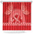 Personalised In September We Wear Red Shower Curtain Polynesia Blood Cancer Awareness