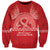 Personalised In September We Wear Red Sweatshirt Polynesia Blood Cancer Awareness