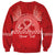 Personalised In September We Wear Red Sweatshirt Polynesia Blood Cancer Awareness