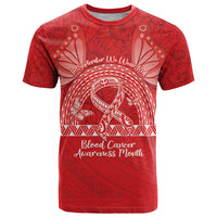Personalised In September We Wear Red T Shirt Polynesia Blood Cancer Awareness LT14 Red - Polynesian Pride