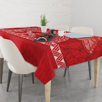 Personalised In September We Wear Red Tablecloth Polynesia Blood Cancer Awareness LT14 - Polynesian Pride