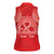 Personalised In September We Wear Red Women Sleeveless Polo Shirt Polynesia Blood Cancer Awareness