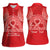 Personalised In September We Wear Red Women Sleeveless Polo Shirt Polynesia Blood Cancer Awareness