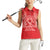 Personalised In September We Wear Red Women Sleeveless Polo Shirt Polynesia Blood Cancer Awareness
