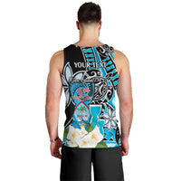 Personalised Guam Liberation Day Men Tank Top Chamorro Latte Stone With Guasali Flowers