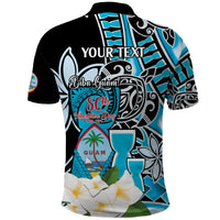 Personalised Guam Liberation Day Polo Shirt 80th Anniversary Chamorro Latte Stone With Guasali Flowers LT14 - Polynesian Pride