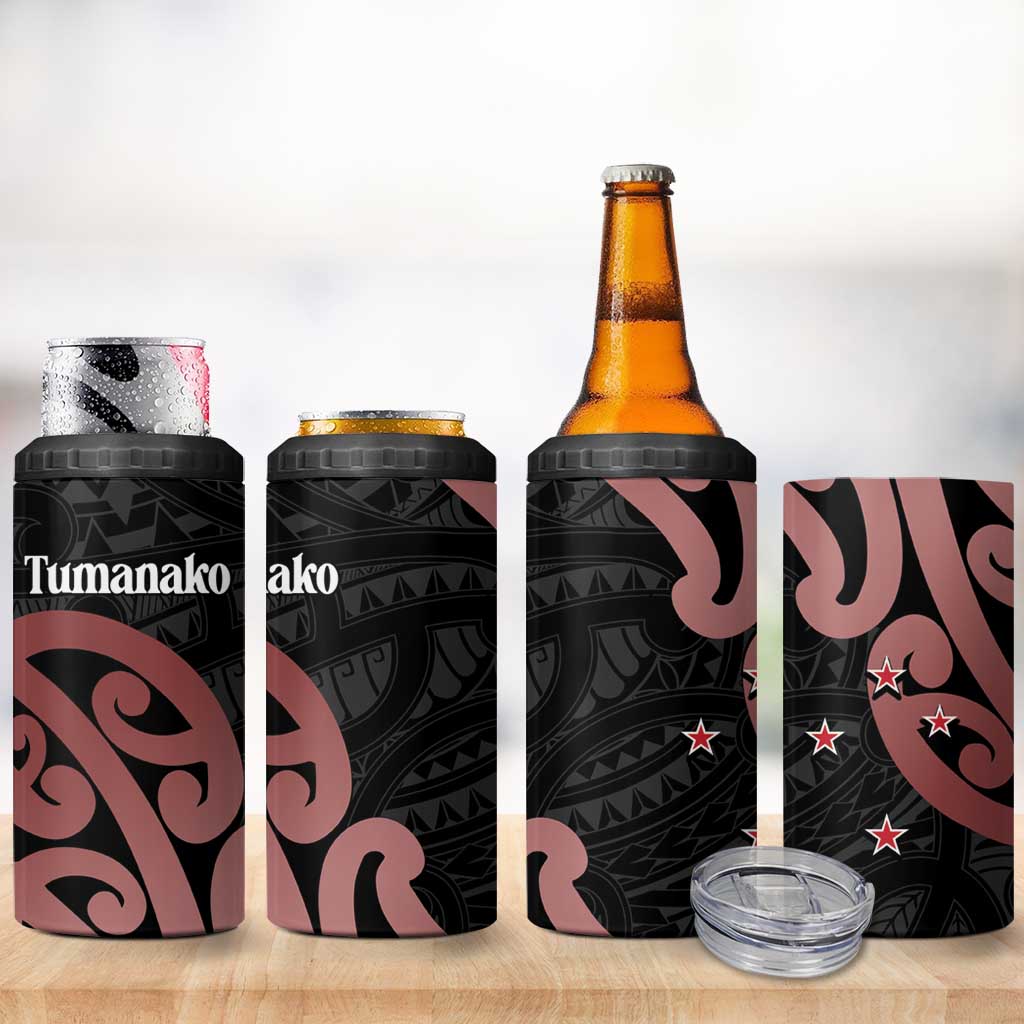 New Zealand Mangopare Tamanako 4 in 1 Can Cooler Tumbler Aotearoa Maori LT14 - Polynesian Pride