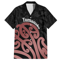 New Zealand Mangopare Tamanako Family Matching Long Sleeve Bodycon Dress and Hawaiian Shirt Aotearoa Maori LT14 Dad's Shirt - Short Sleeve Brown - Polynesian Pride