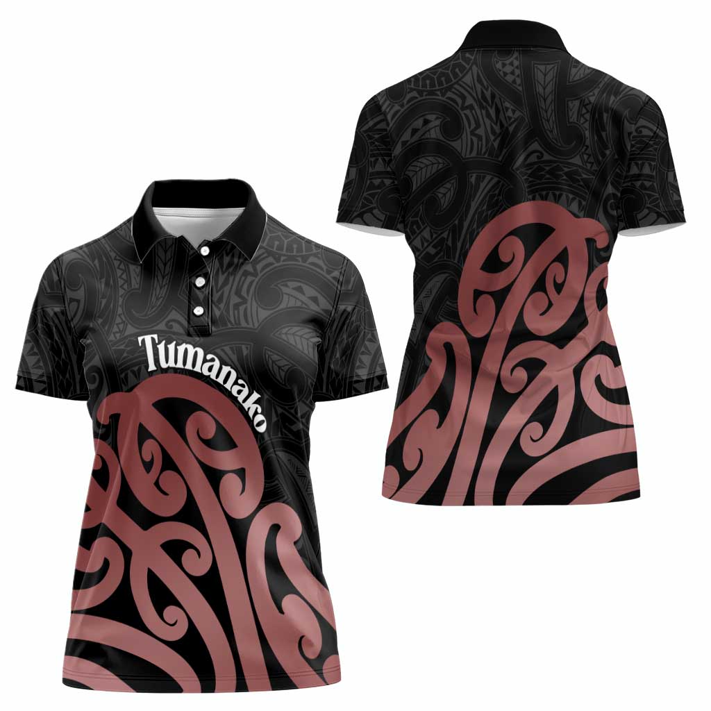 New Zealand Mangopare Tamanako Women Polo Shirt Aotearoa Maori LT14 - Polynesian Pride