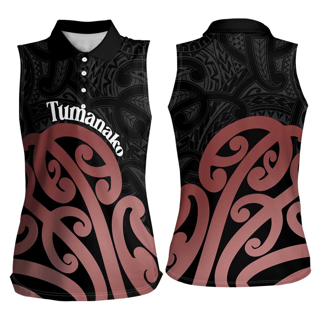 New Zealand Mangopare Tamanako Women Sleeveless Polo Shirt Aotearoa Maori LT14 - Polynesian Pride
