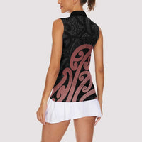 New Zealand Mangopare Tamanako Women Sleeveless Polo Shirt Aotearoa Maori LT14 - Polynesian Pride