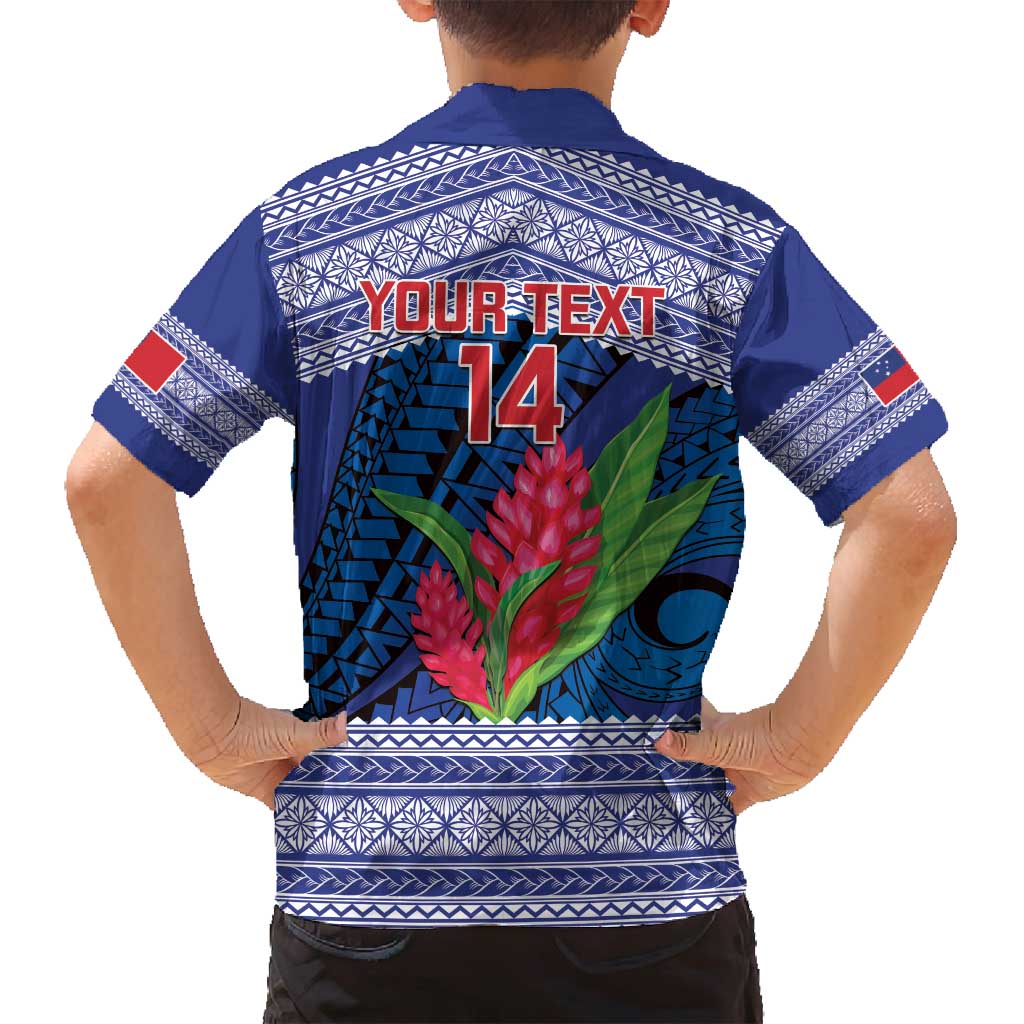 Custom Samoa Rugby Family Matching Off Shoulder Maxi Dress and Hawaiian Shirt 2024 Go Champions Samoan Gingers