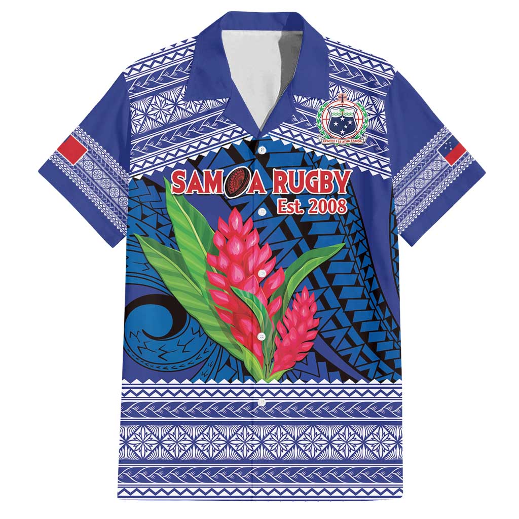 Custom Samoa Rugby Family Matching Off Shoulder Maxi Dress and Hawaiian Shirt 2024 Go Champions Samoan Gingers