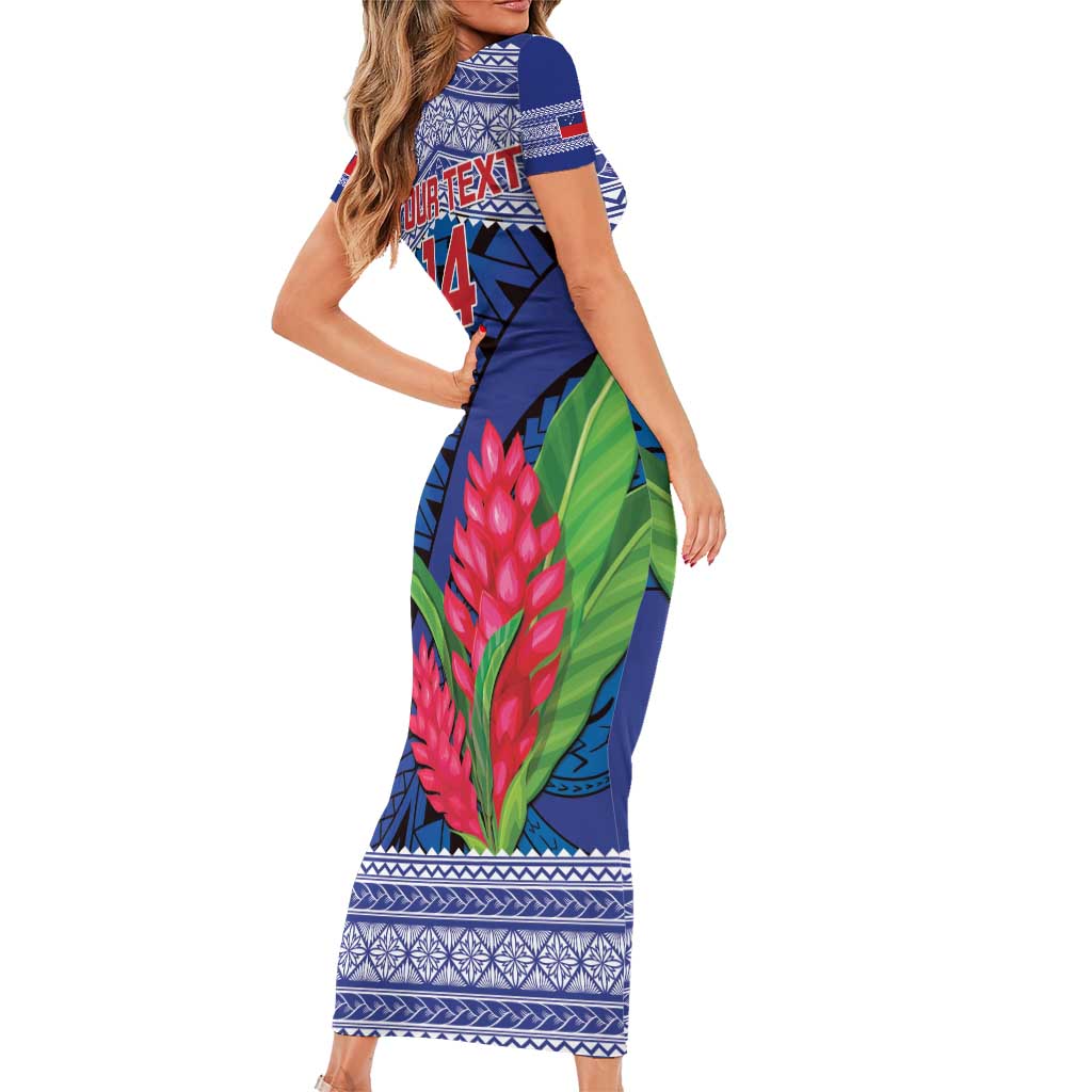 Custom Samoa Rugby Family Matching Short Sleeve Bodycon Dress and Hawaiian Shirt 2024 Go Champions Samoan Gingers LT14 - Polynesian Pride