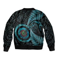 New Zealand Archery Bomber Jacket Aotearoa Silver Fern Maori LT14 - Polynesian Pride
