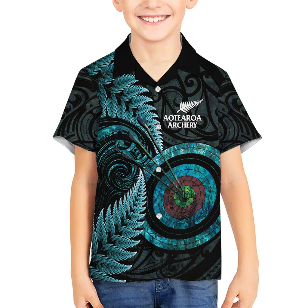 New Zealand Archery Hawaiian Shirt Aotearoa Silver Fern Maori - Polynesian Pride