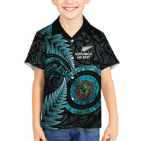 New Zealand Archery Kid Hawaiian Shirt Aotearoa Silver Fern Maori - Polynesian Pride