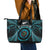 New Zealand Archery Leather Tote Bag Aotearoa Silver Fern Maori - Polynesian Pride