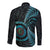 New Zealand Archery Long Sleeve Button Shirt Aotearoa Silver Fern Maori - Polynesian Pride