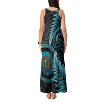 New Zealand Archery Tank Maxi Dress Aotearoa Silver Fern Maori - Polynesian Pride