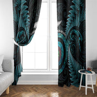 New Zealand Archery Window Curtain Aotearoa Silver Fern Maori LT14 - Polynesian Pride