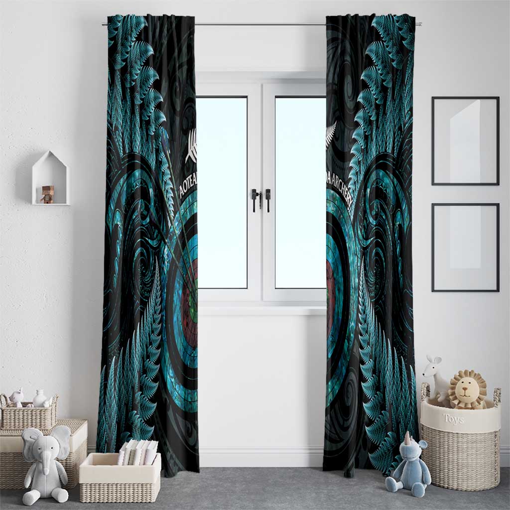 New Zealand Archery Window Curtain Aotearoa Silver Fern Maori LT14 - Polynesian Pride
