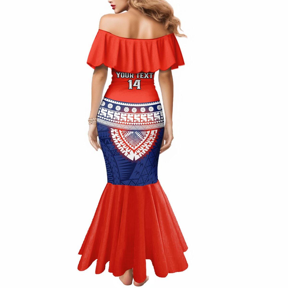 Custom Fiji School Mermaid Dress Marist Brothers Fijian Tapa Pattern LT14 - Polynesian Pride