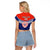 Custom Fiji School Raglan Cropped T Shirt Marist Brothers Fijian Tapa Pattern LT14 - Polynesian Pride