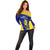 Custom Fiji School Off Shoulder Sweater Ratu Kadavulevu Heron With Fijian Tapa LT14 - Polynesian Pride