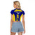 Custom Fiji School Raglan Cropped T Shirt Ratu Kadavulevu Heron With Fijian Tapa LT14 - Polynesian Pride