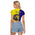 Fiji School Raglan Cropped T Shirt Suva Grammar Lions With Fijian Tapa LT14 - Polynesian Pride