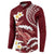 Blood Gold Polynesia Button Sweatshirt Polynesian Frangipani With Sea Turtles
