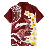 Blood Gold Polynesia Family Matching Off Shoulder Maxi Dress and Hawaiian Shirt Polynesian Frangipani With Sea Turtles LT14 - Polynesian Pride
