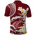 Blood Gold Polynesia Polo Shirt Polynesian Frangipani With Sea Turtles