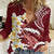 Blood Gold Polynesia Women Casual Shirt Polynesian Frangipani With Sea Turtles