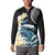 Black Polynesia Button Sweatshirt Polynesian Frangipani With Sea Turtles