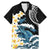 Black Polynesia Family Matching Mermaid Dress and Hawaiian Shirt Polynesian Frangipani With Sea Turtles