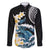 Black Polynesia Family Matching Tank Maxi Dress and Hawaiian Shirt Polynesian Frangipani With Sea Turtles