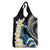 Black Polynesia Grocery Bag Polynesian Frangipani With Sea Turtles