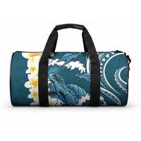 Dark Teal Polynesia Duffle Bag Polynesian Frangipani With Sea Turtles LT14 One size Dark Teal - Polynesian Pride