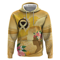 Polynesia Childhood Cancer Awareness Hoodie Be Bold Go Gold Polynesian Art LT14 Pullover Hoodie Gold - Polynesian Pride