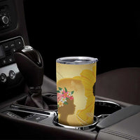 Polynesia Childhood Cancer Awareness Tumbler Cup Be Bold Go Gold Polynesian Art