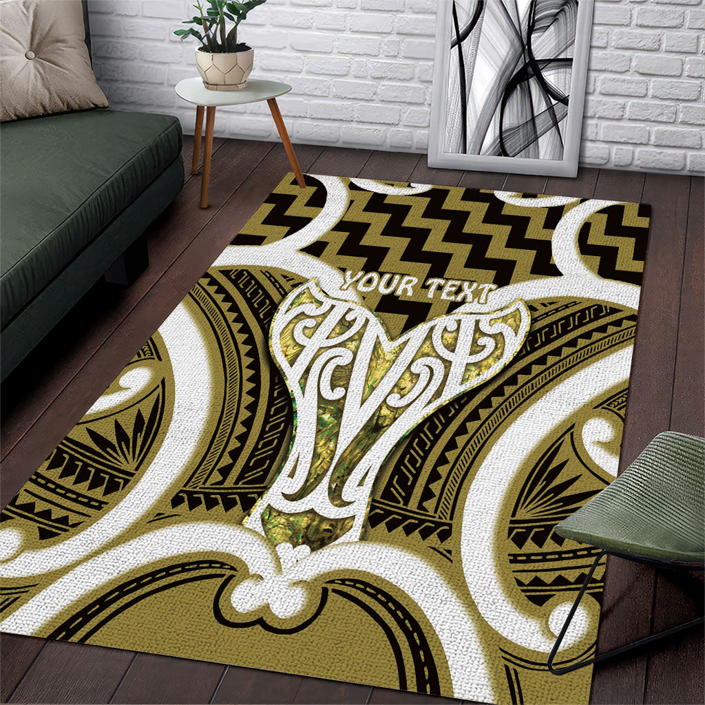 Aotearoa Atua Tangaroa Personalised Area Rug God Of The Sea Maori Whale Tail Yellow LT14 Yellow - Polynesian Pride