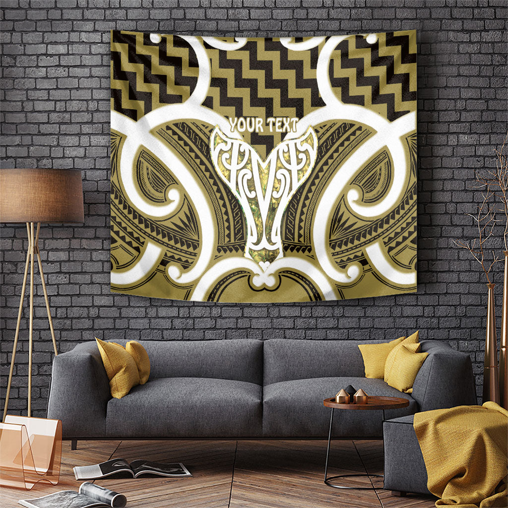 Aotearoa Atua Tangaroa Personalised Tapestry God Of The Sea Maori Whale Tail Yellow LT14 Yellow - Polynesian Pride