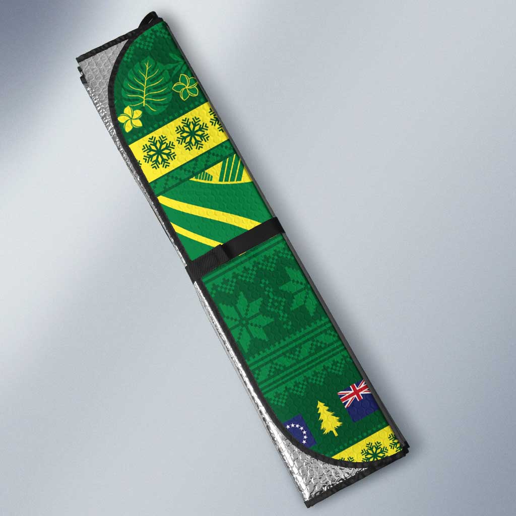 Cook Islands Christmas Auto Sun Shade Surfing Santa Mere Kiritimiti - Polynesian Pride