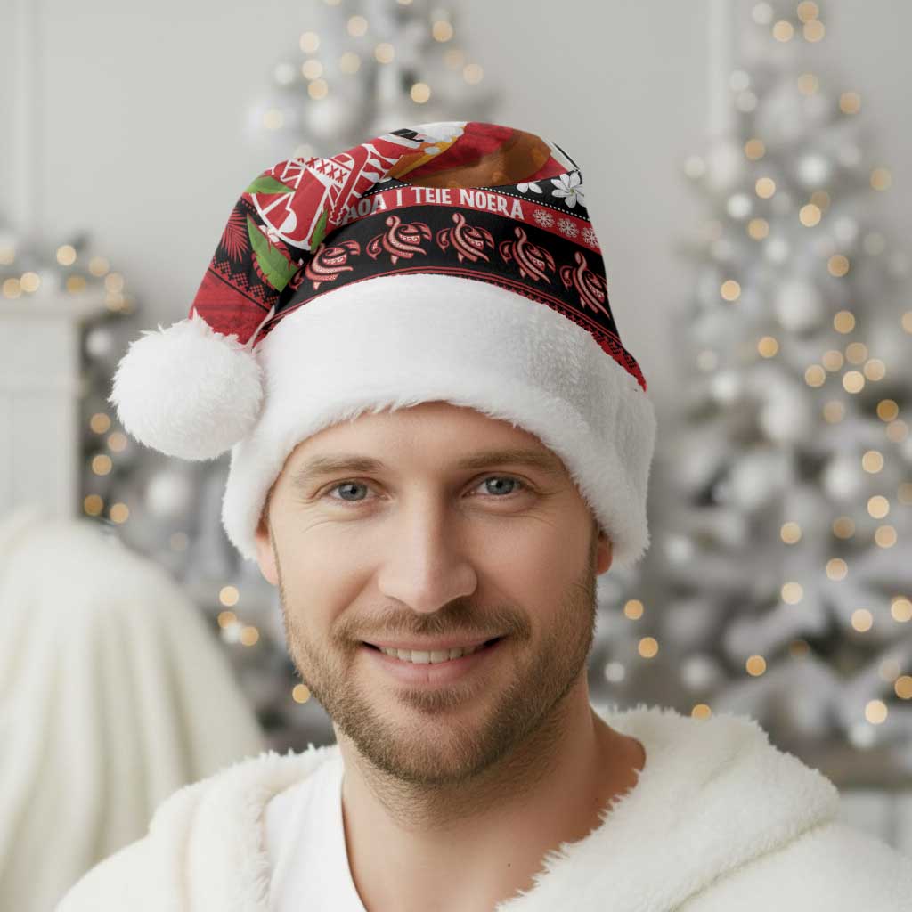 French Polynesia Christmas Santa Hat Tiare Chilling Santa Oaoa I teie Noera - Polynesian Pride