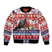Kiribati Christmas Bomber Jacket Frigatebird Santa Tekeraoi n te Kiritimati LT14 Unisex Red - Polynesian Pride