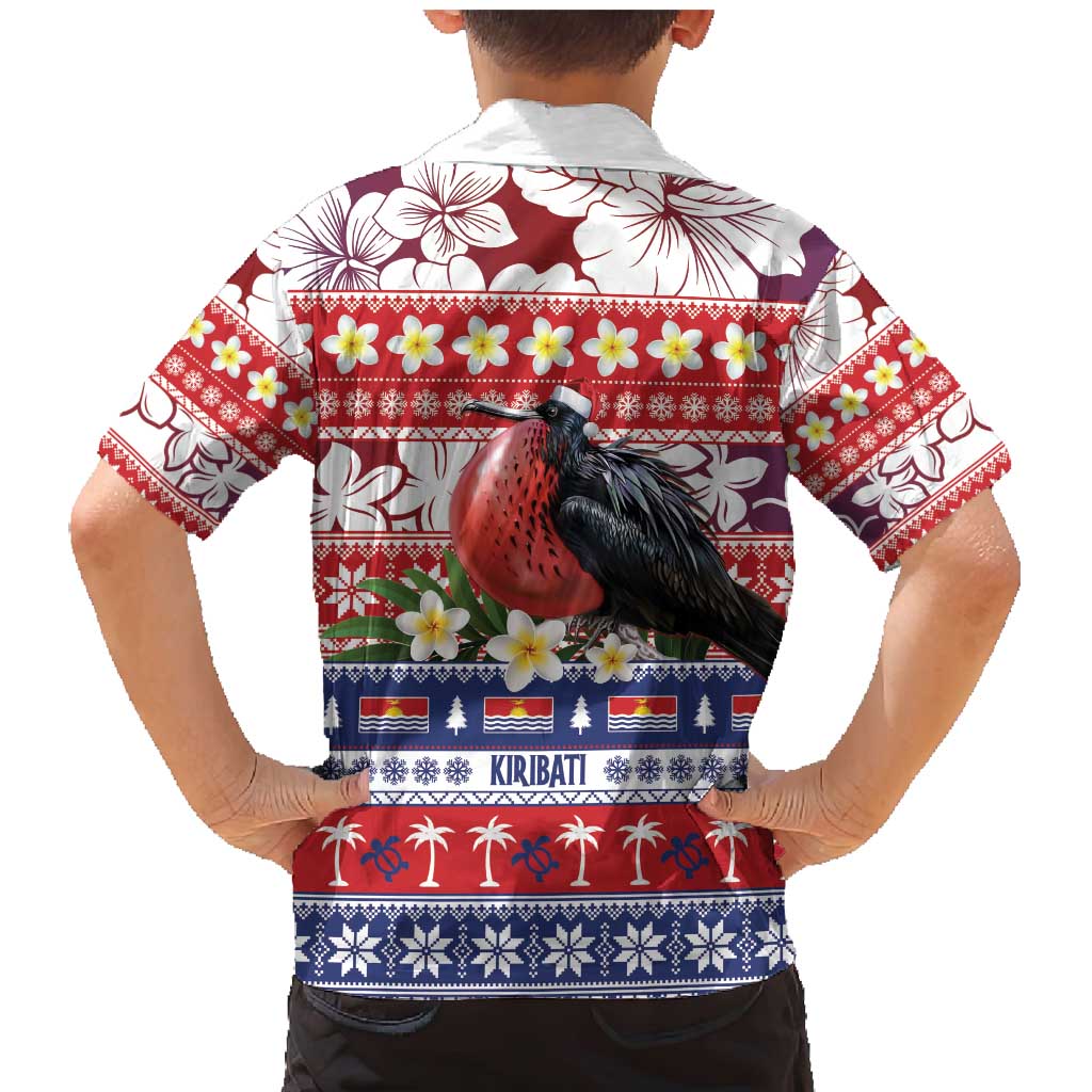 Kiribati Christmas Family Matching Mermaid Dress and Hawaiian Shirt Frigatebird Santa Tekeraoi n te Kiritimati LT14 - Polynesian Pride